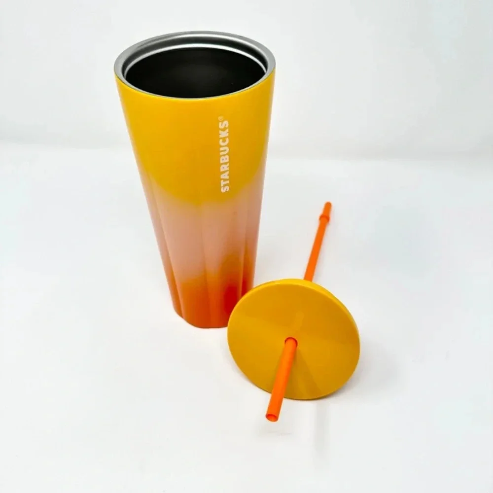 Starbucks Gradient Orange Sherbet Cold Cup 24 oz NWT